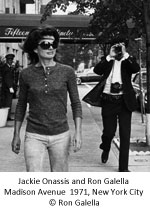 Jackie Onassis and Ron Galella